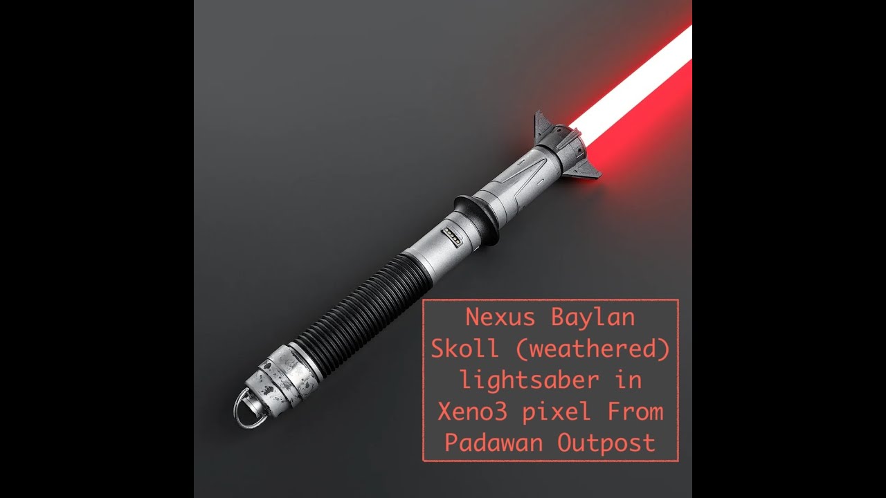 Nexus Xeno3 pixel Baylan Skoll lightsaber, includes updating saber firmware via the BlueTooth app.