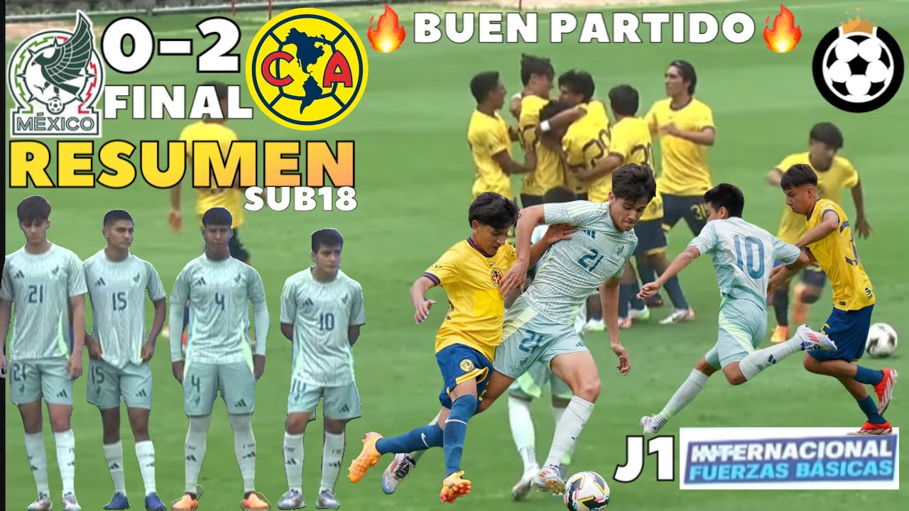 México SUB18 vs Club América Fuerzas Basicas 🟡 RESUMEN 11.7.2024 • Final 🇲🇽0-2 🦅  🔥PARTIDAZO!🔥