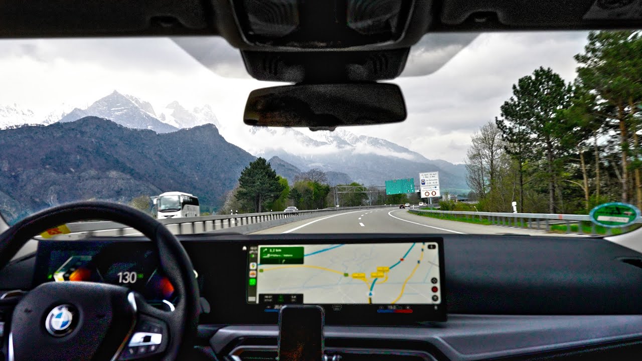 ASMR Driving in Switzerland 4k - from Zurich - BMW 3 - HDR