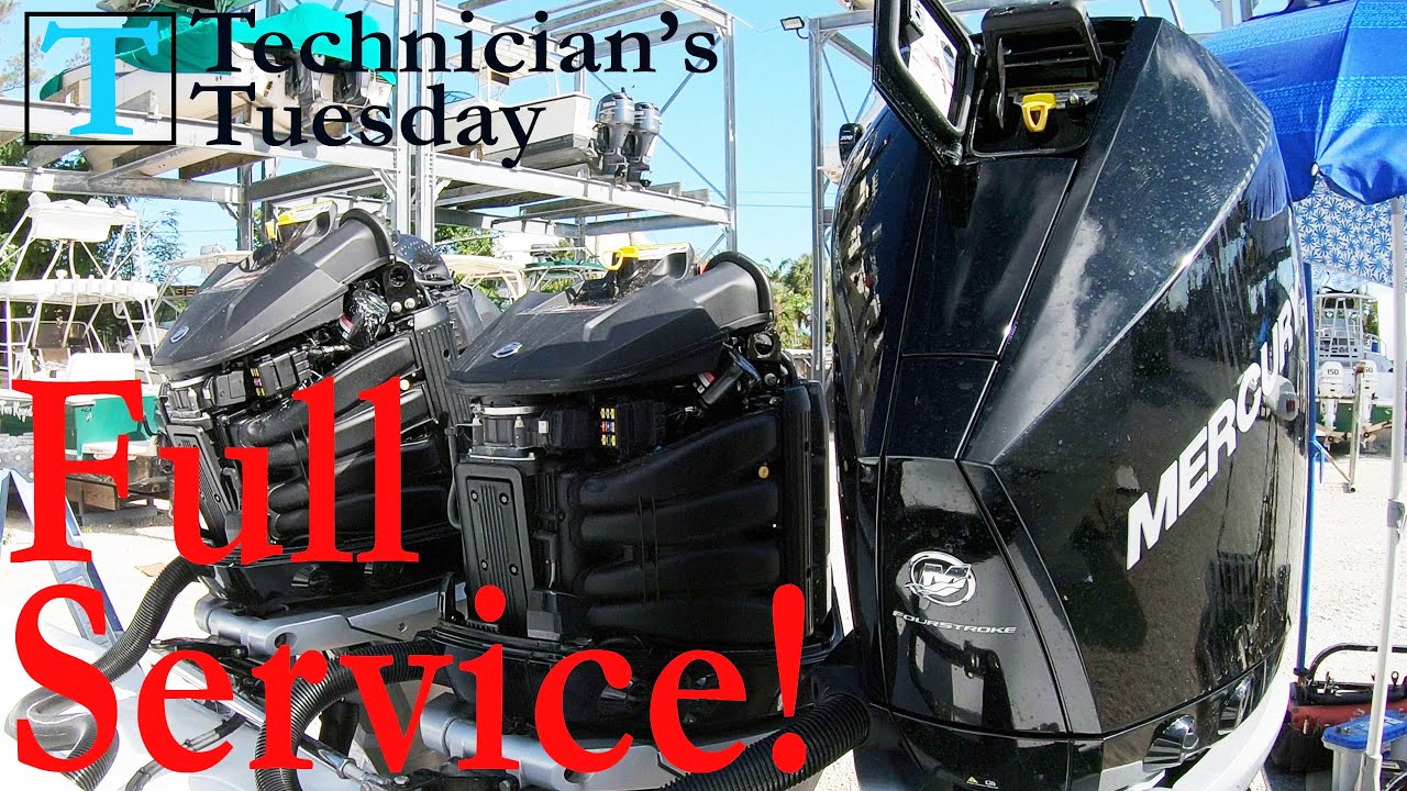 Обслуживание подвесного мотора Mercury V8 | 100 часов | Водяной насос