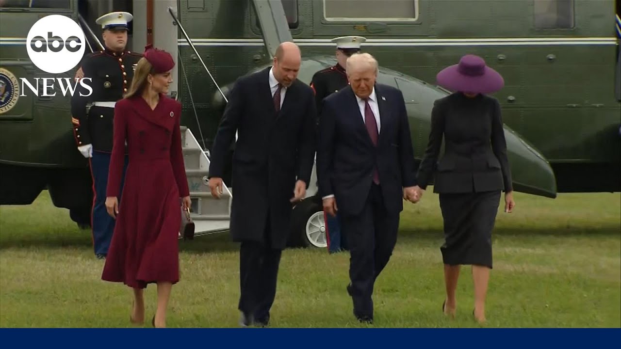 President Trump, first lady arrive at Windsor Castle for royal visit