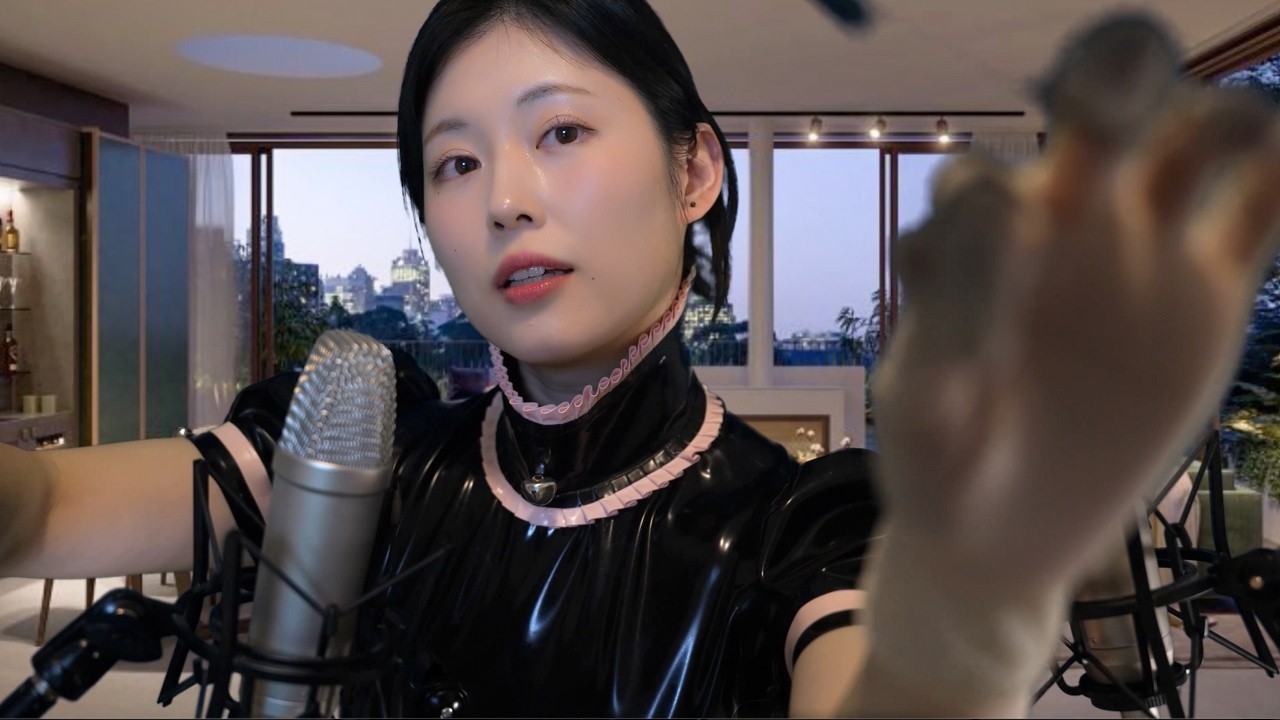 ASMR luxury house maid interviewing you with Latex gloves, extra long leather gloves & Satin gloves