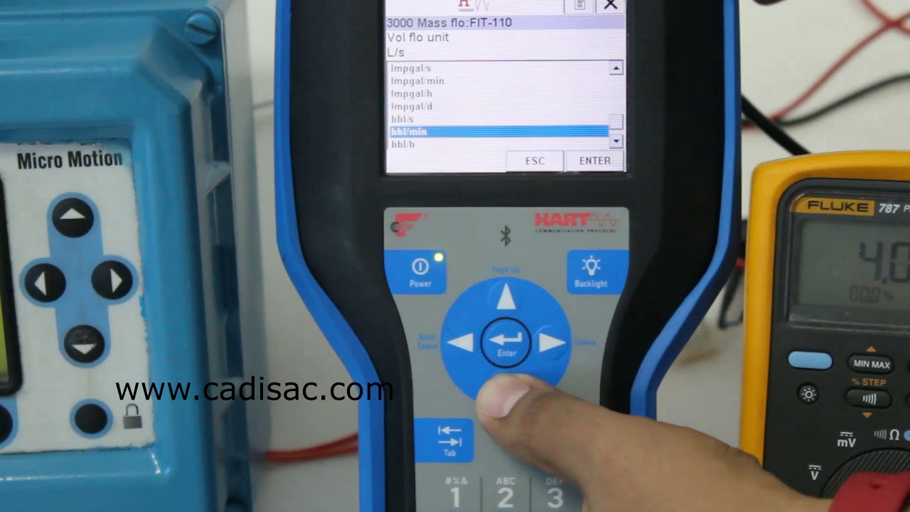 Configuracion basica del transmisor Micro Motion 3500