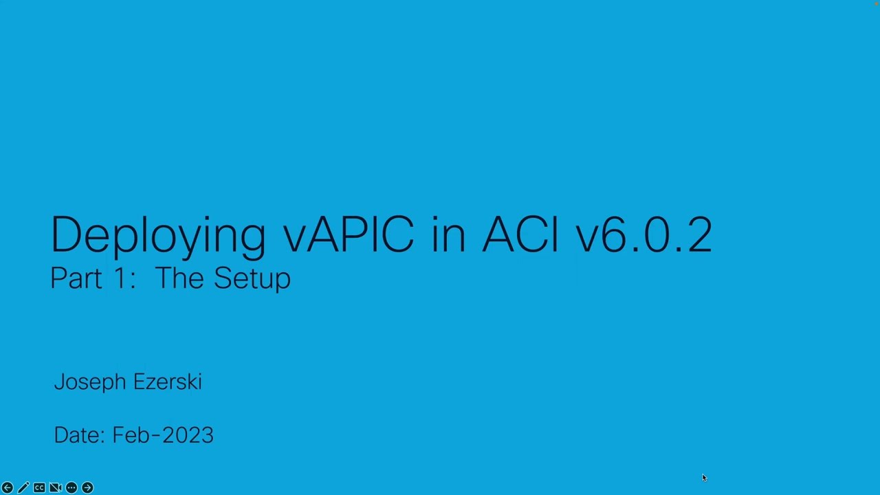 Deploying vAPIC in a directly connected topology (L2) Part 1