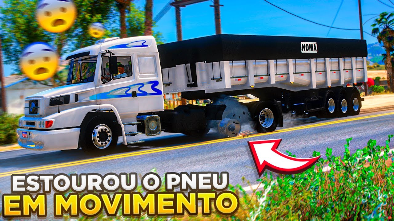 GTA V VIDA DE CAMINHONEIRO | PRIMEIRO PERREGUE COM MEU CAMINHÃO NOVO 😨! QUASE DEU RUIM 🔥 #213