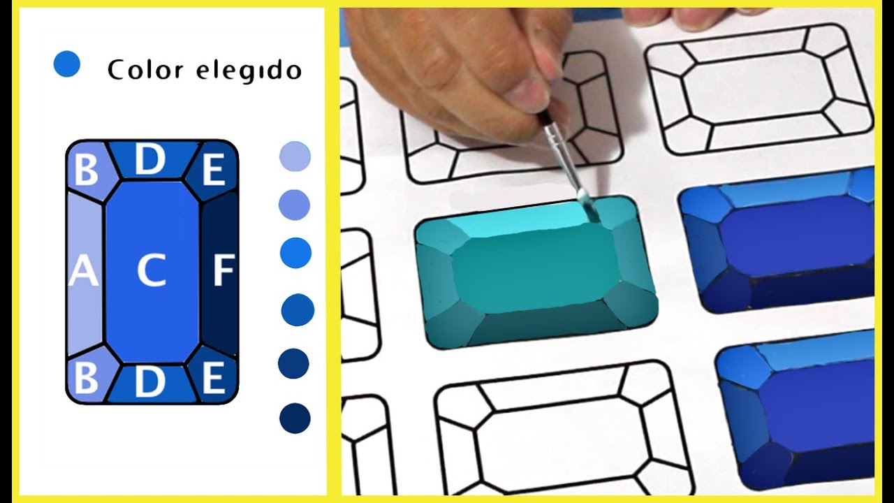 Cómo dibujar en 3D piedras preciosas: ilusión óptica