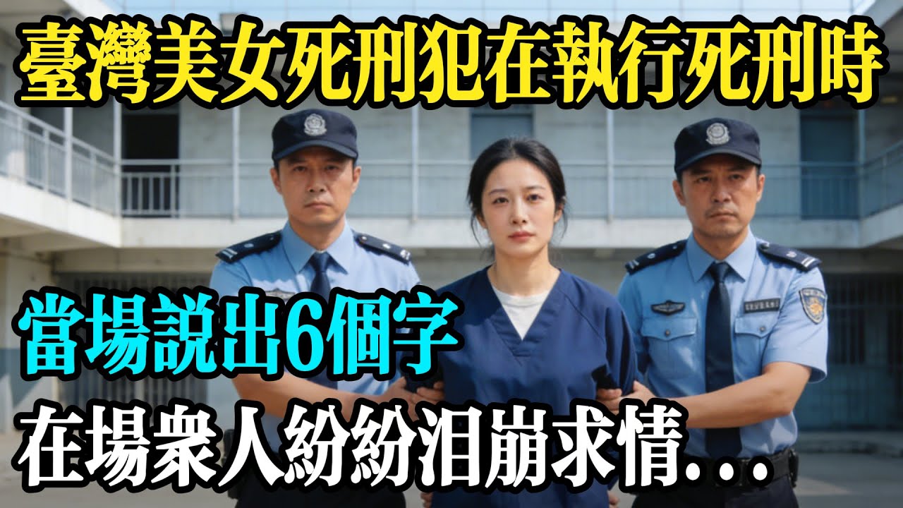 台灣美女死刑犯在執行死刑時，當場說出6個字，在場眾人紛紛淚崩求情...