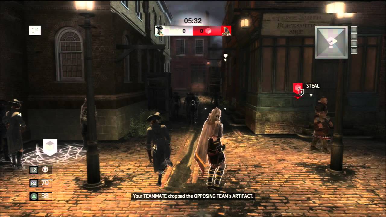 Assassin's Creed 3 Multiplayer #competitive Artifact Assault (mixed clans)