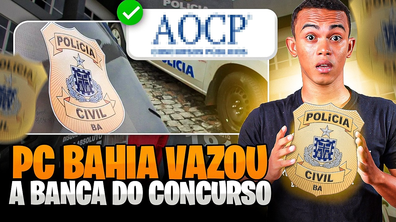 CONCURSO PCBA BANCA J&Aacute; FOI CONTRATADA ? EDITAL SAINDO! 