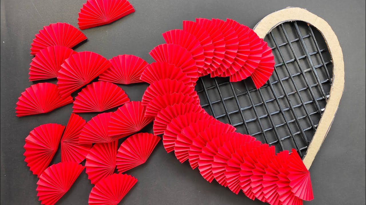 2 Heart Wall Hanging Ideas/Paper Craft For Home Decoration/Paper Wall Hanging/Wallmate ||