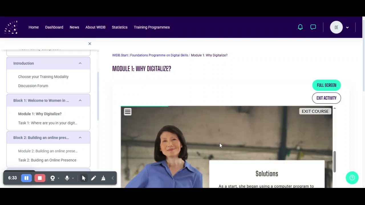 WIDB Foundation Course:  Module 1: Why Digitalize   2