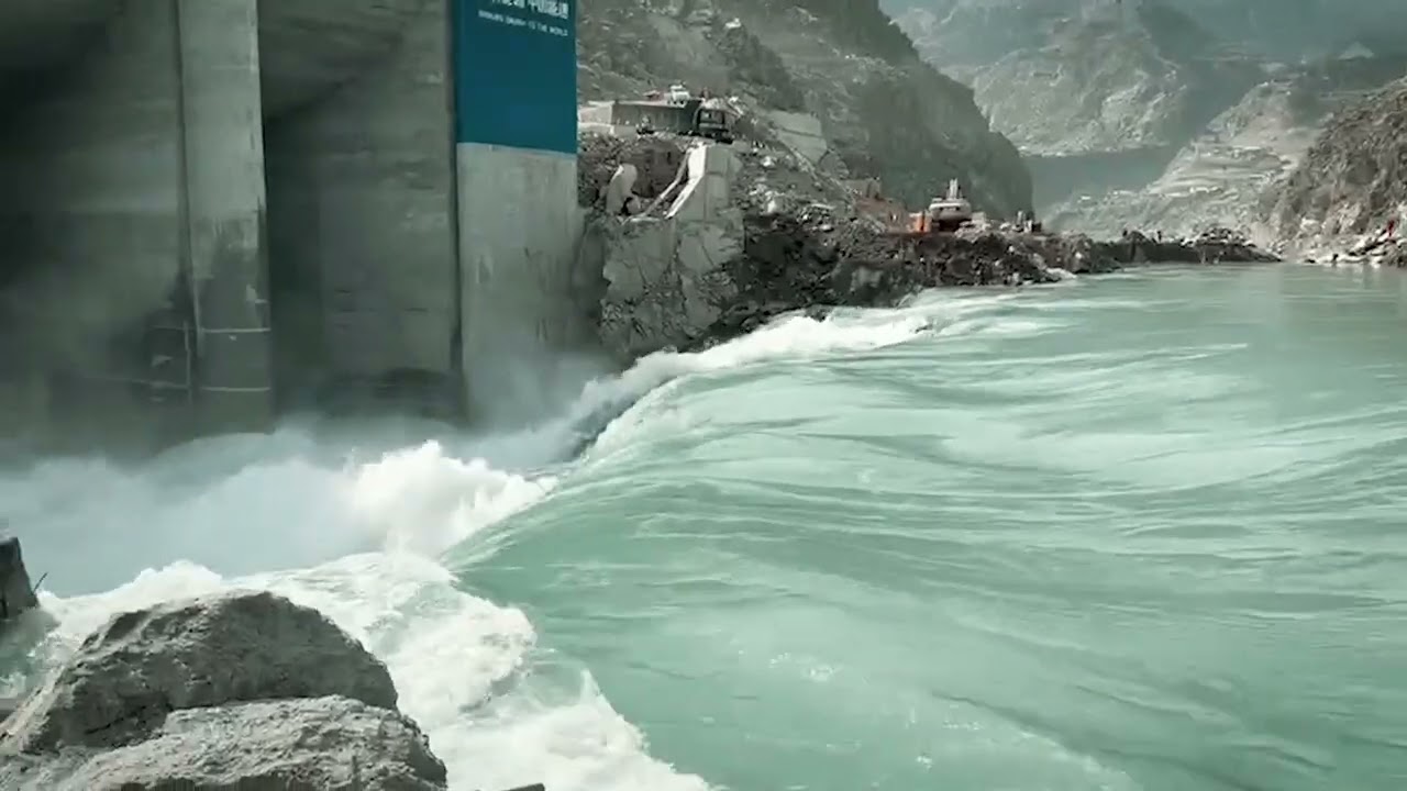 Construction progress of Dasu HPP, WAPDA