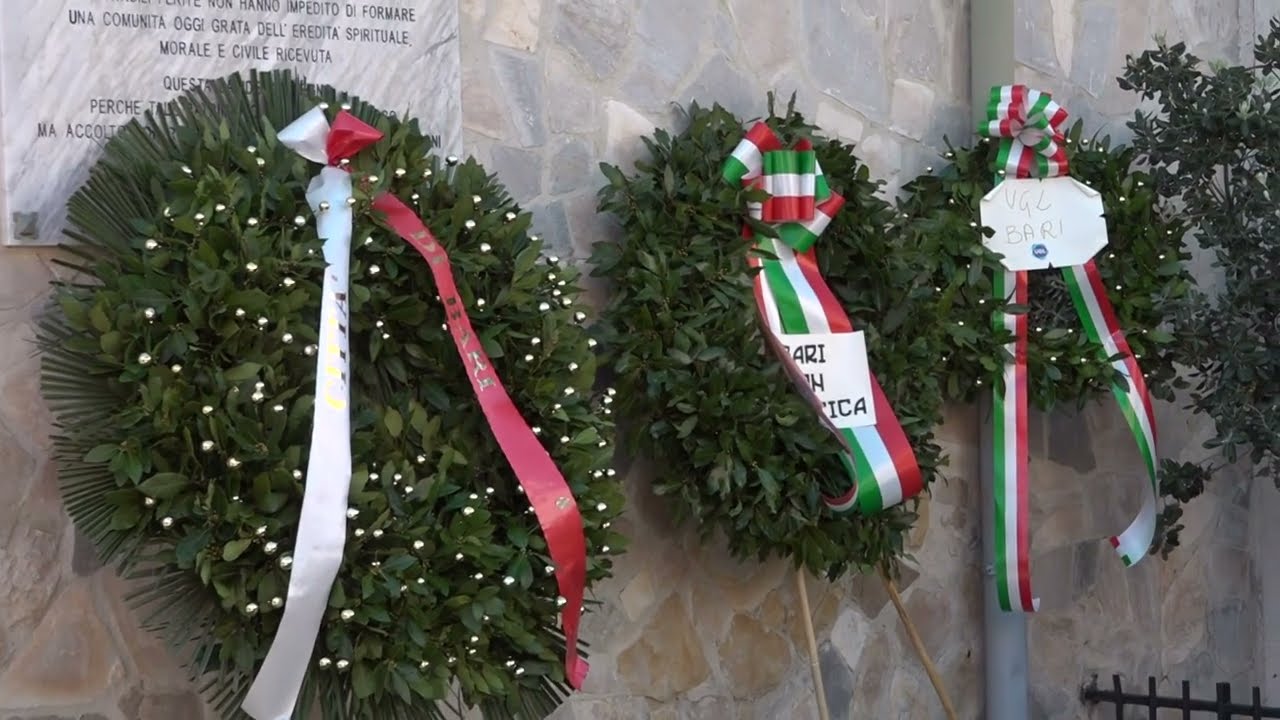 A Bari,nel Villaggio Trieste una corona d’alloro in memoria delle vittime della tragedia delle foibe