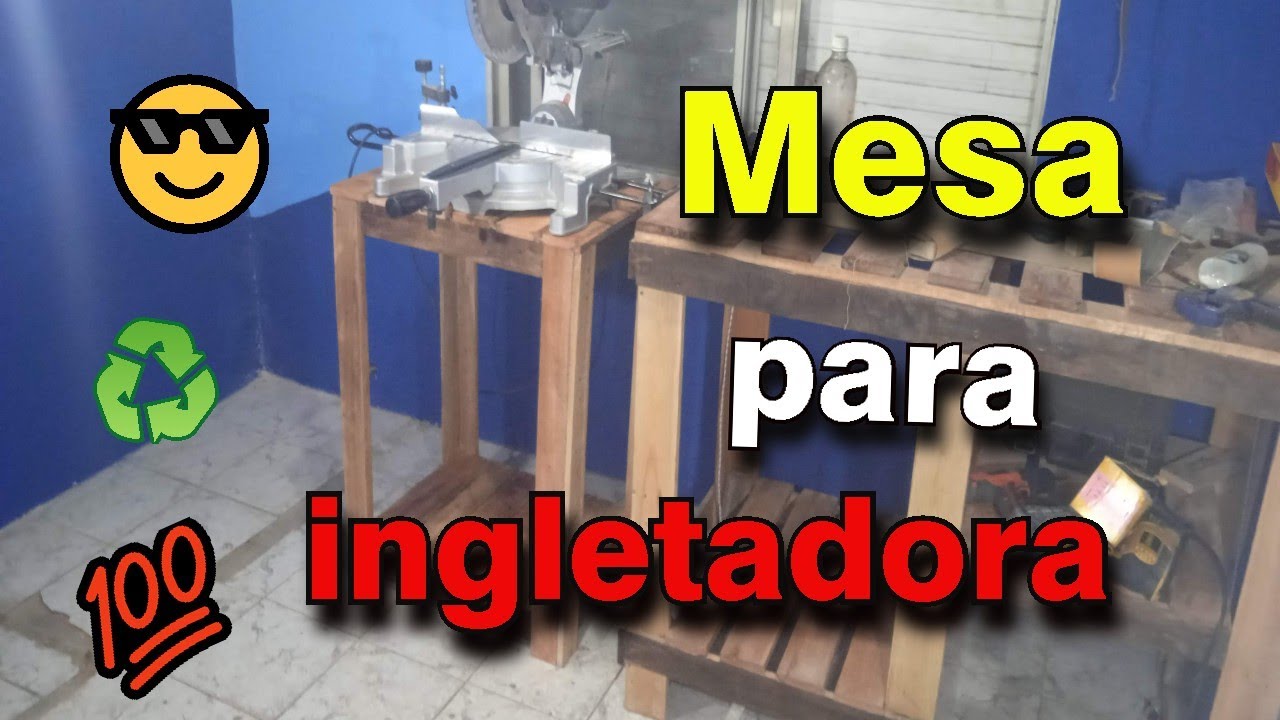 mesa para ingletadora FACIL hecha con palets con la ALTURA CORRECTA 😜😜😜