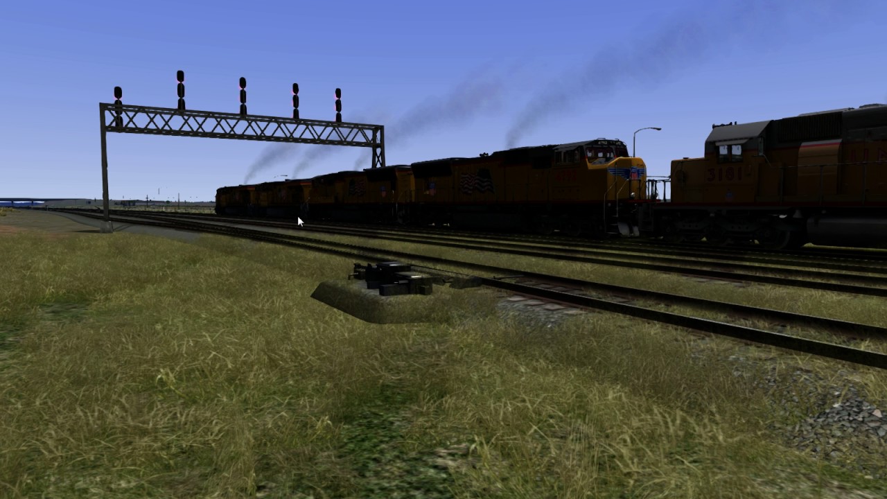 Union Pacific Auto Rack leaving Cheyenne Yard