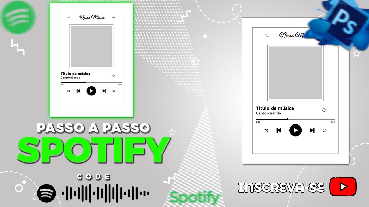 COMO FAZER ARTE SPOTIFY CODE - ✅ MOLDE GRÁTIS TOTALMENTE EDITÁVEL