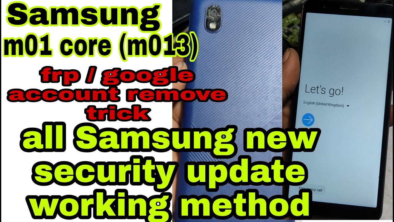 samsung m01 core google account remove || samsung android 10 , 11 frp unlock new method || m013f frp