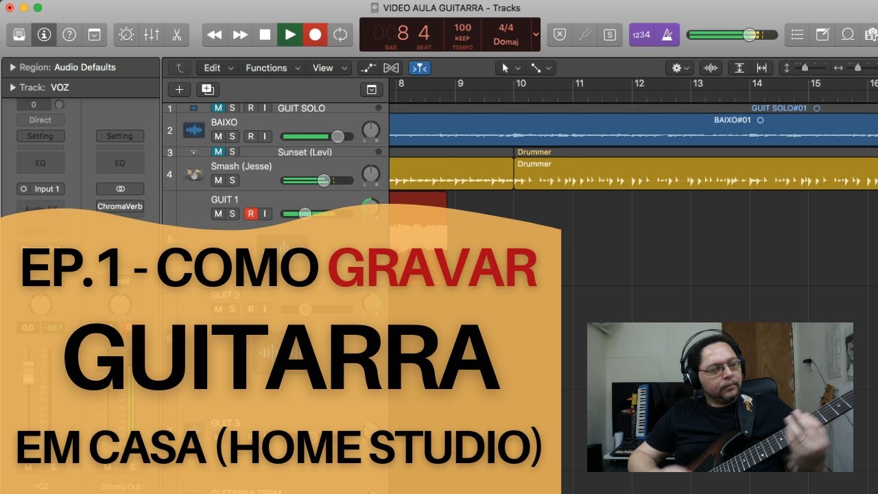 Como Gravar Guitarra em Casa - Home Studio - [Pop/Rock]