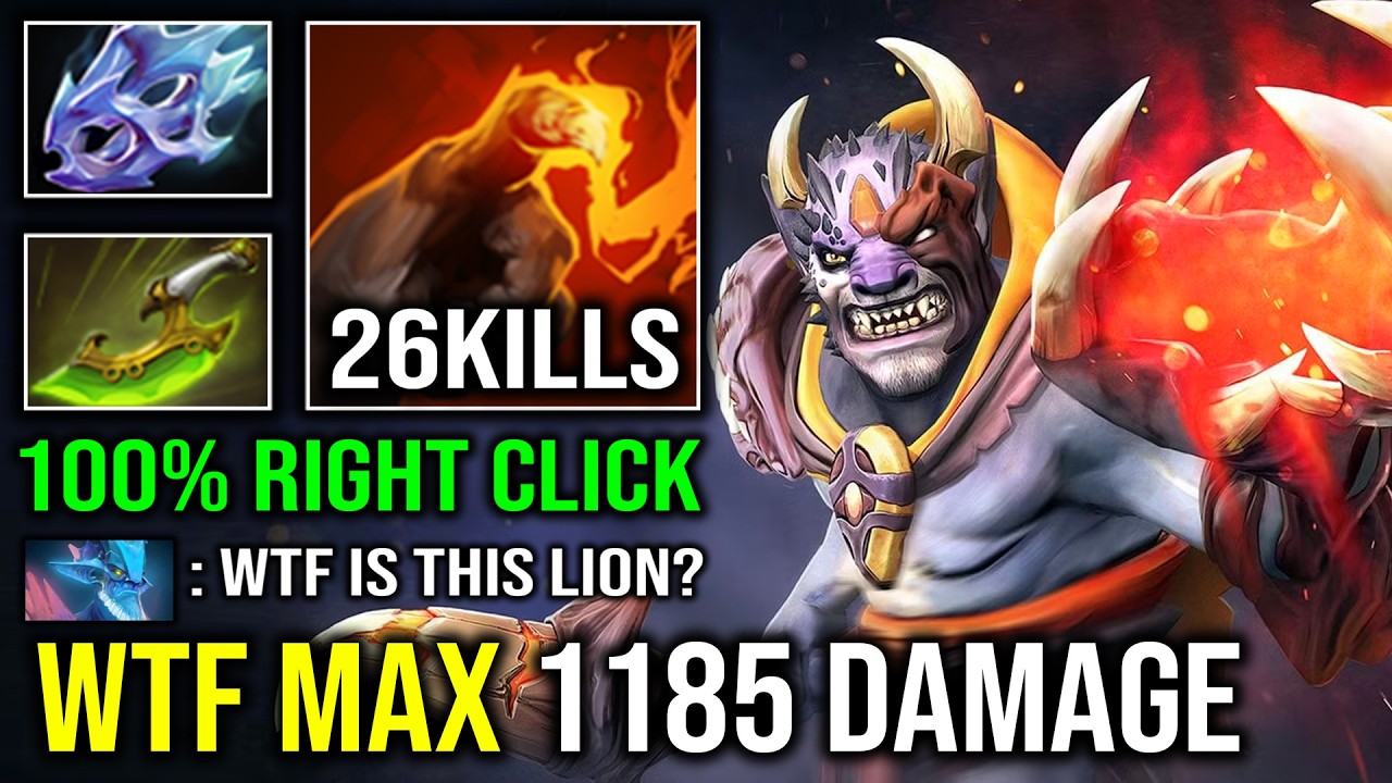 How to Solo Mid Lion Against Leshrac with First Item Midas Moon Shard 1185 Damage Per Hit Dota 2