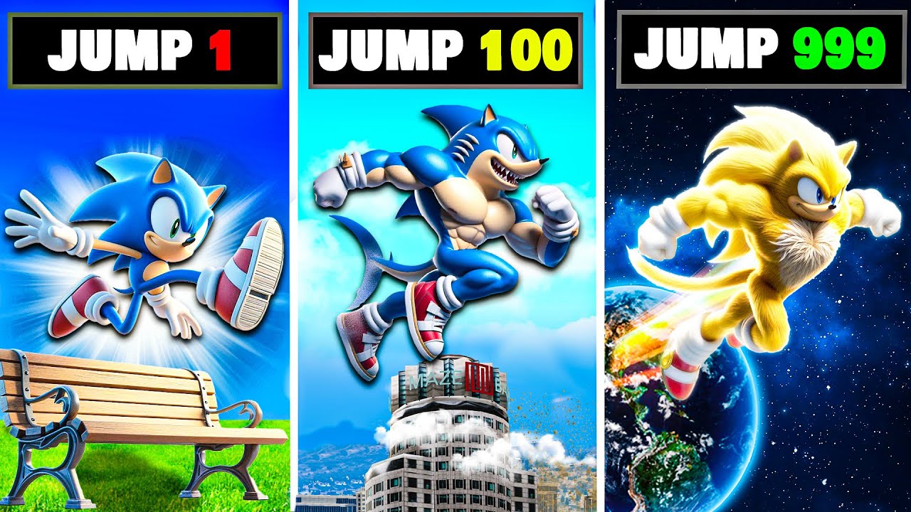 Sonic Changes Into A Different Animals with Every Jump in GTA 5