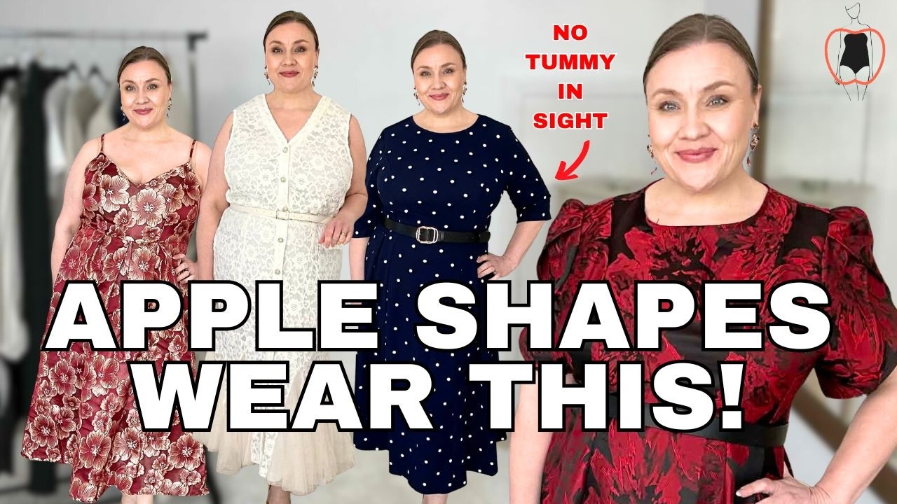 DRESSES FOR PLUS SIZE APPLE SHAPES