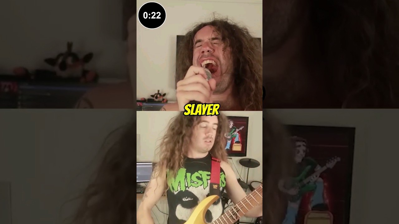 Impersonating 20 Metal/Rock Bands In 60 Secs