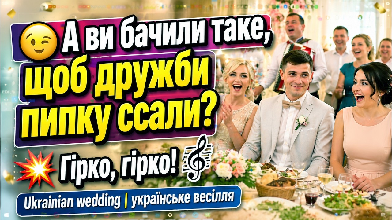😉А ви бачили таке щоб дружби пипку ссали?💥Гірко гірко🎼 Ukrainian wedding, українське весілля