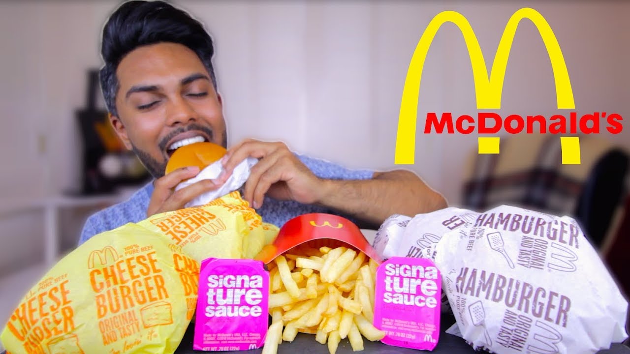 MCDONALD'S BURGERS AND FRIES | MUKBANG
