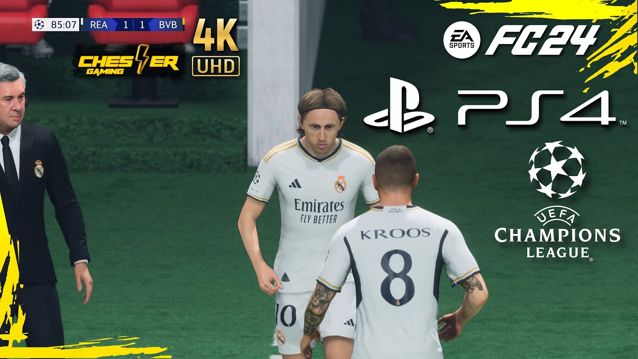 نهائي دوري الأبطال | ريال مدريد ضد بروسيا دورتموند | بلاي ستيشن 4 - فيفا 24 | EA FC 24 PLAYSTATION 4