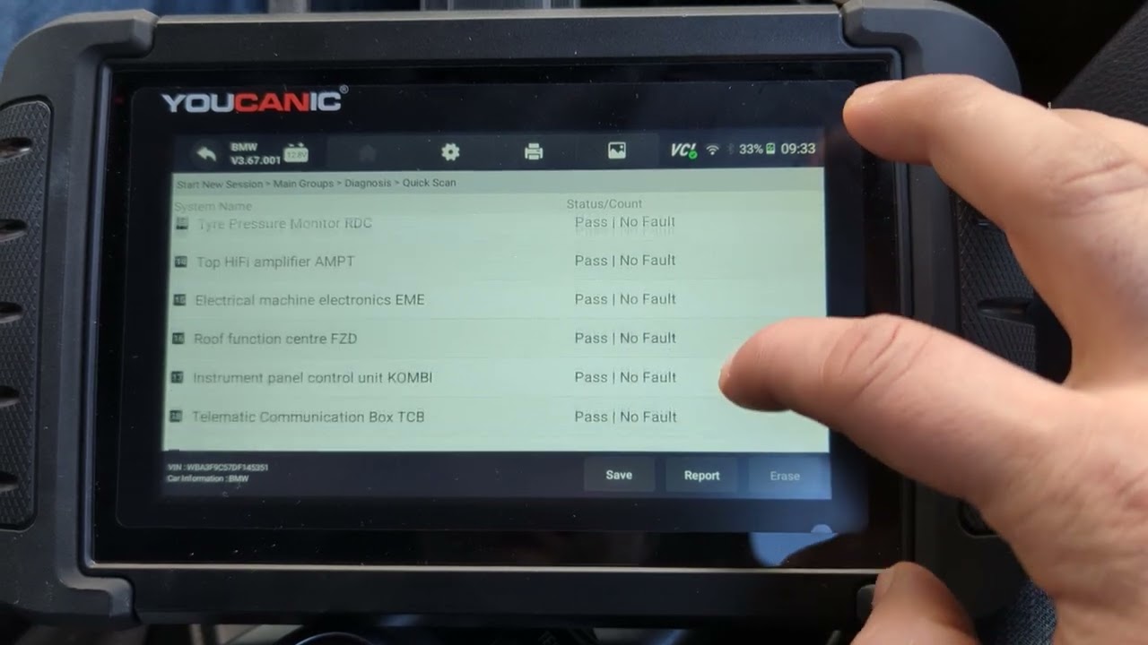 2013 BMW ActiveHybrid 3 Check Hybrid Battery with YOUCANIC Scanner