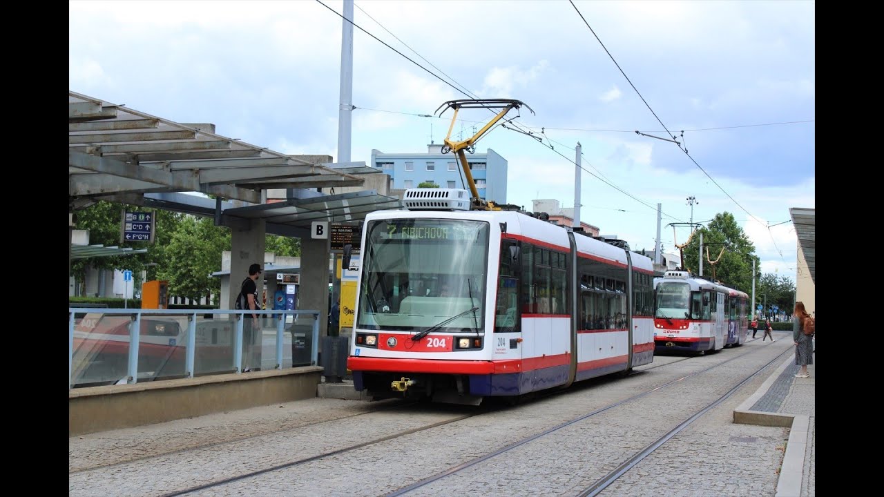 Tramvaj Škoda Astra 03T3 ev.č. 204 na lince 7