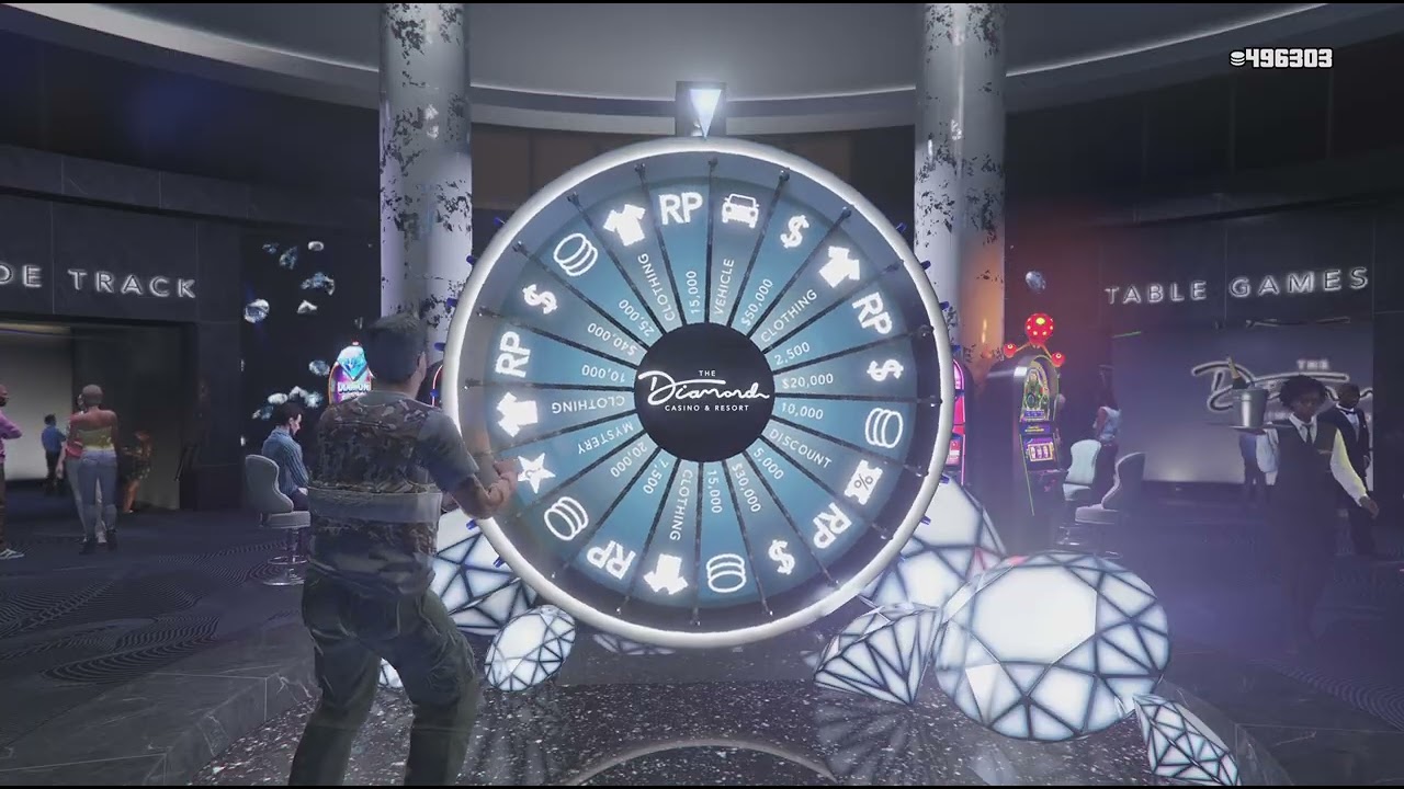 50000 and at D1 Coquette the Diamond lucky wheel