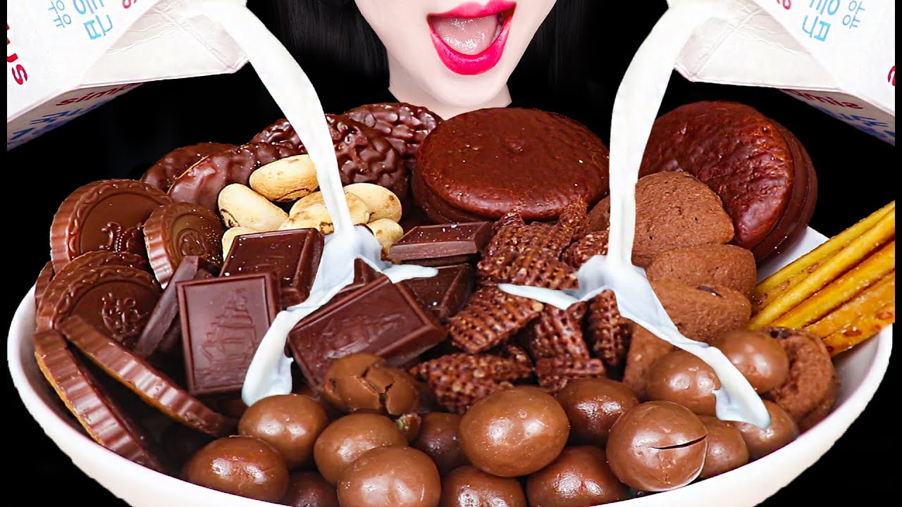 ASMR Chocolate Party 초코탕 먹방 Mukbang, Eating
