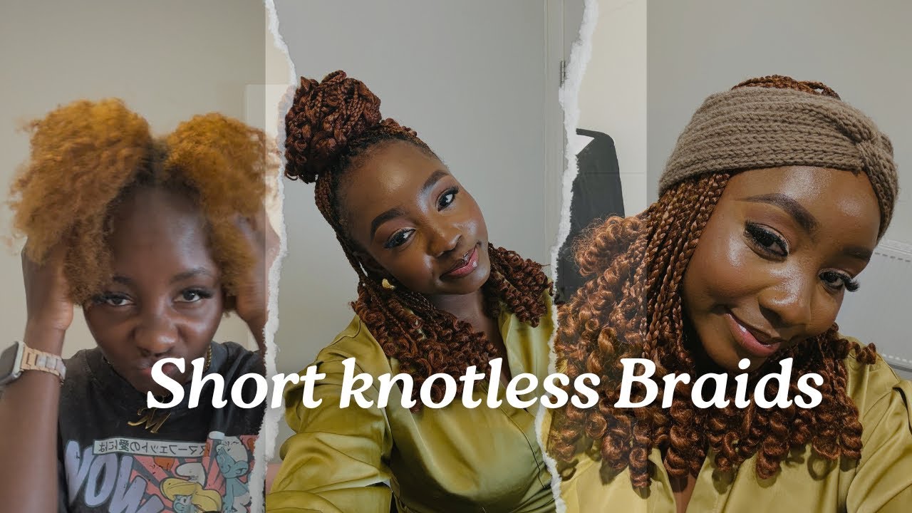 DIY knotless Braids Tutorial + curly ends