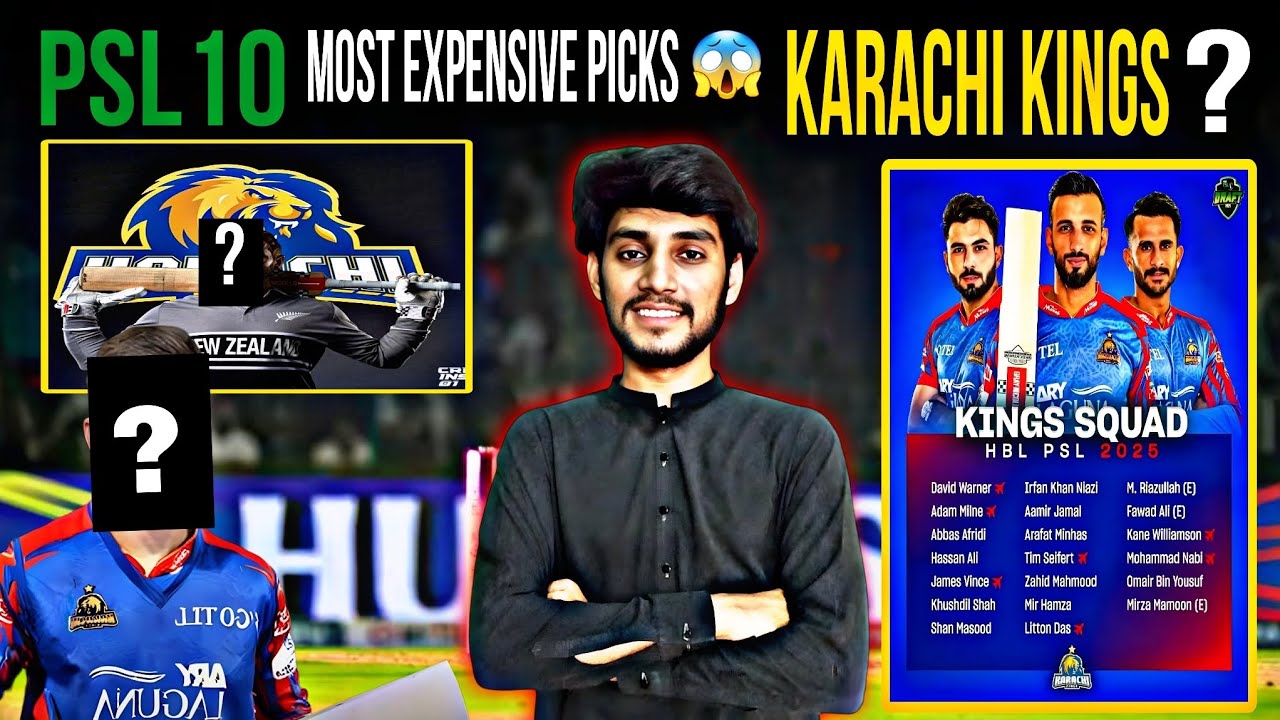 PSL10 Draft Most Expensive Pick By KarachiKings😱✅️|karachikings Picks Squad🏏|#karachikings #psl10