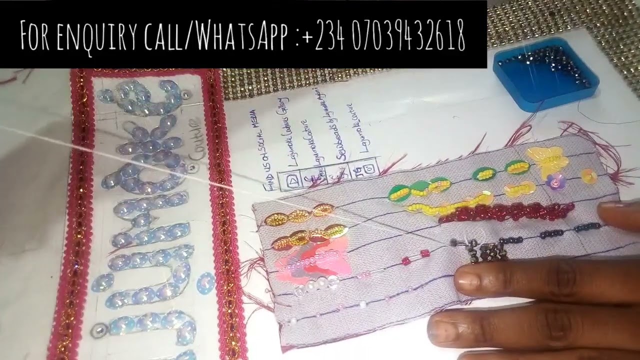 HOW TO BEAD AN ACROSS STITCH/VERSATILE FABRIC BEADING STITCH.