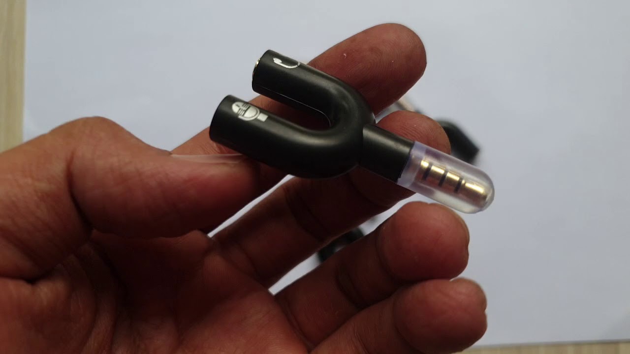 STEREO SPLITTER AUDIO TO MIC & HEADSET JACK PLUG 3.55MM ( TARAKAN CHAMPIONS STORE )