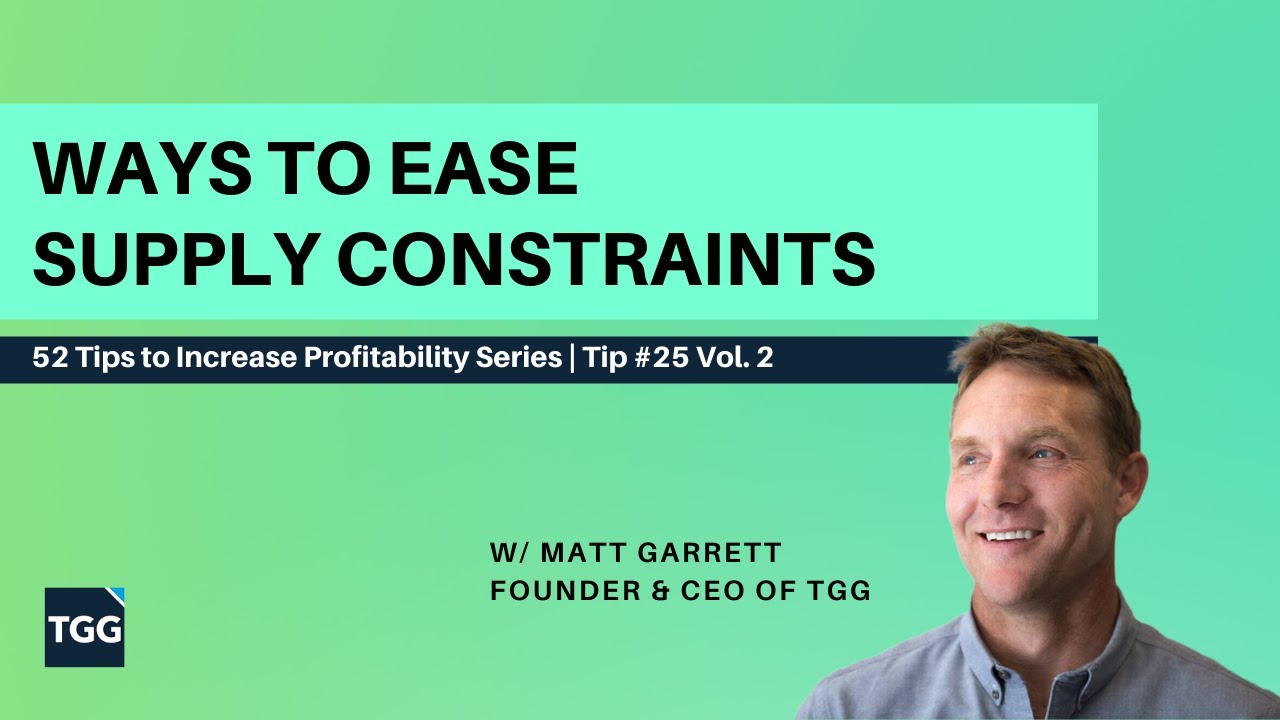 Ways to Ease Supply Constraints