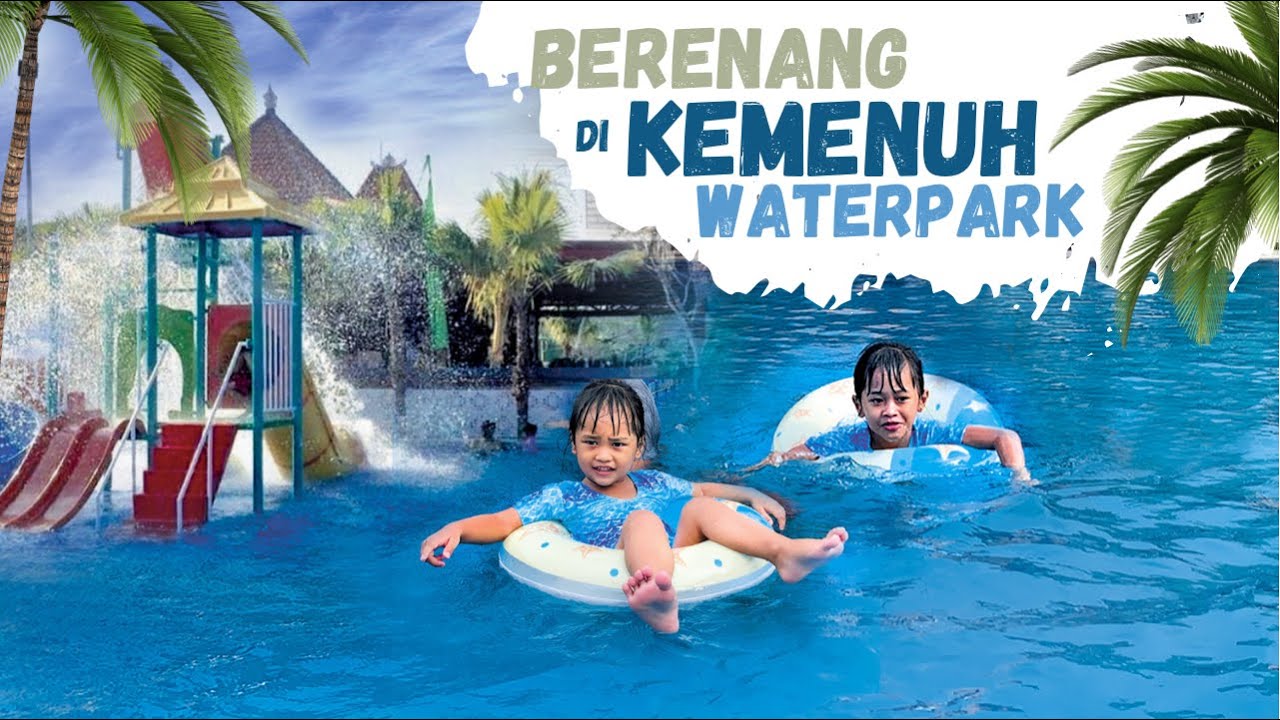 Berenang di Kemenuh Waterpark | Kolam Renang dengan Perosotan | Kids Swimming Pool in Gianyar, Bali