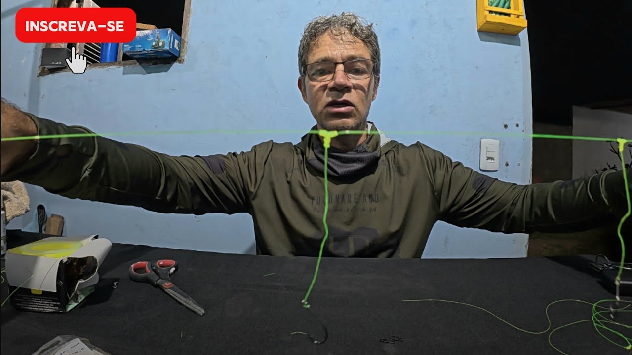 Chicote de pesca com pernadas trançadas, pescaria 