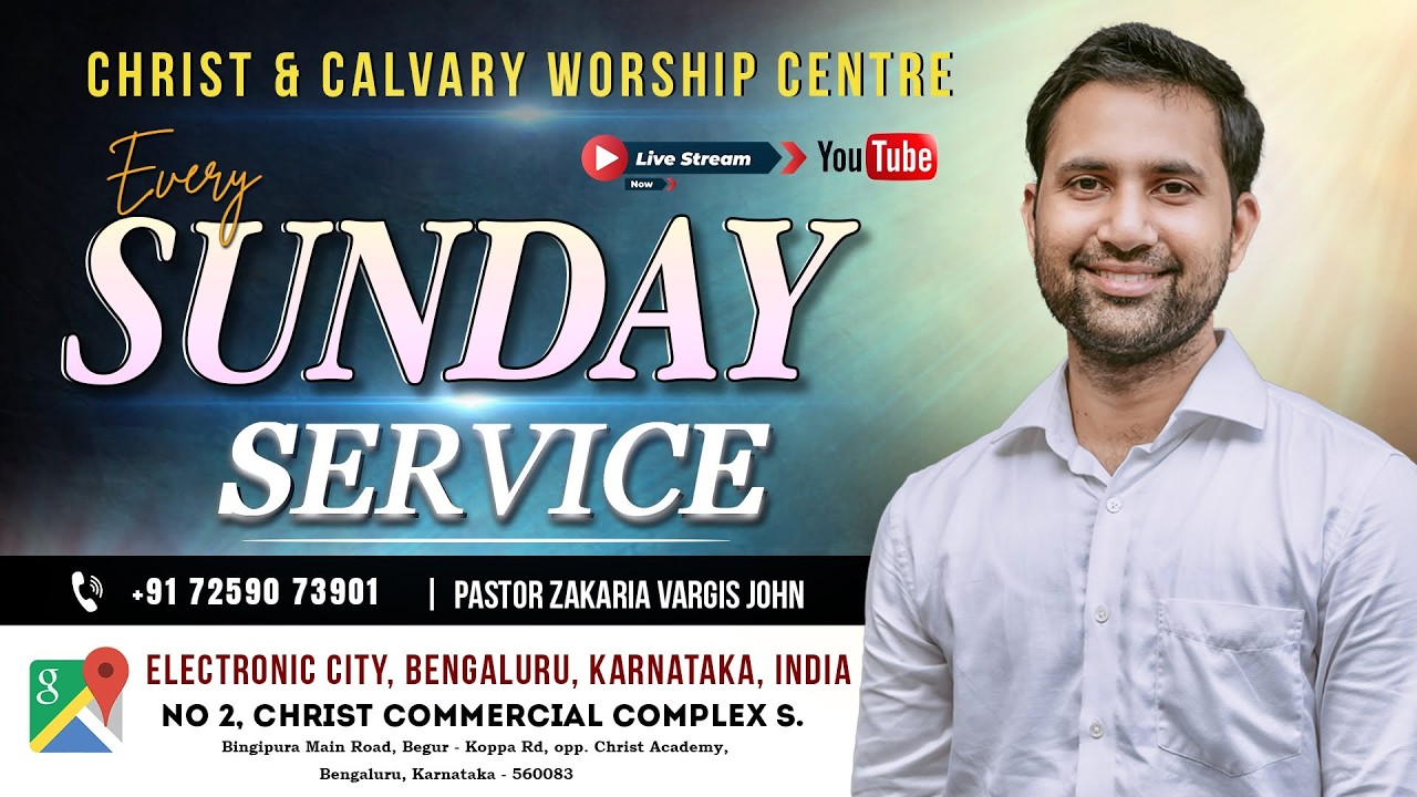 English & Hindi  Sunday Service || 22nd Feb 2026 ||Pastor Zakaria Vargis John || CCWCINDIA