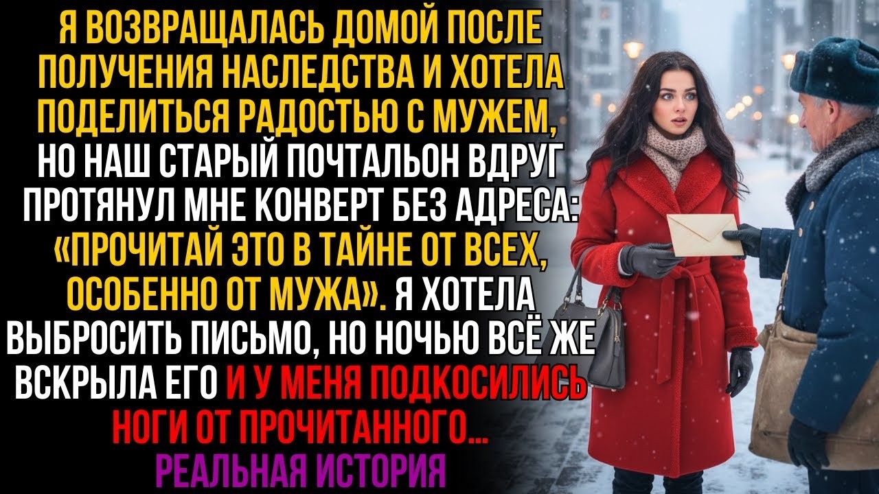 Я радовалась наследству, но наш почтальон вдруг протянул конверт_ Прочитай это в тайне от мужа…!
