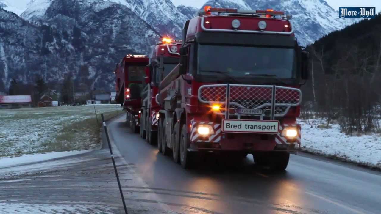 73 meter langt vogntog gjennom Sæbø sentrum