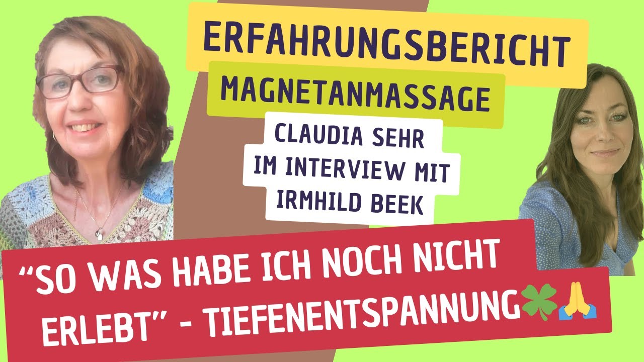 Magnetmassage 🧲 Tiefenentspannung und Krampfl&ouml;send | Erfahrung Gesundheitstherapeutin Irmhild Beek