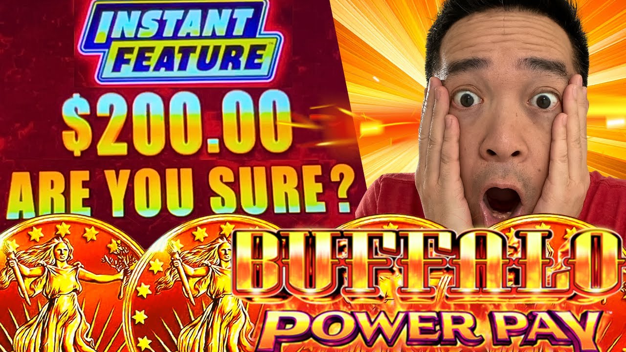 $200 INSTANT FEATURE! IMPULSE PURCHASE!🛍️ BUFFALO POWER PAY Slot Machine (ARISTOCRAT GAMING)