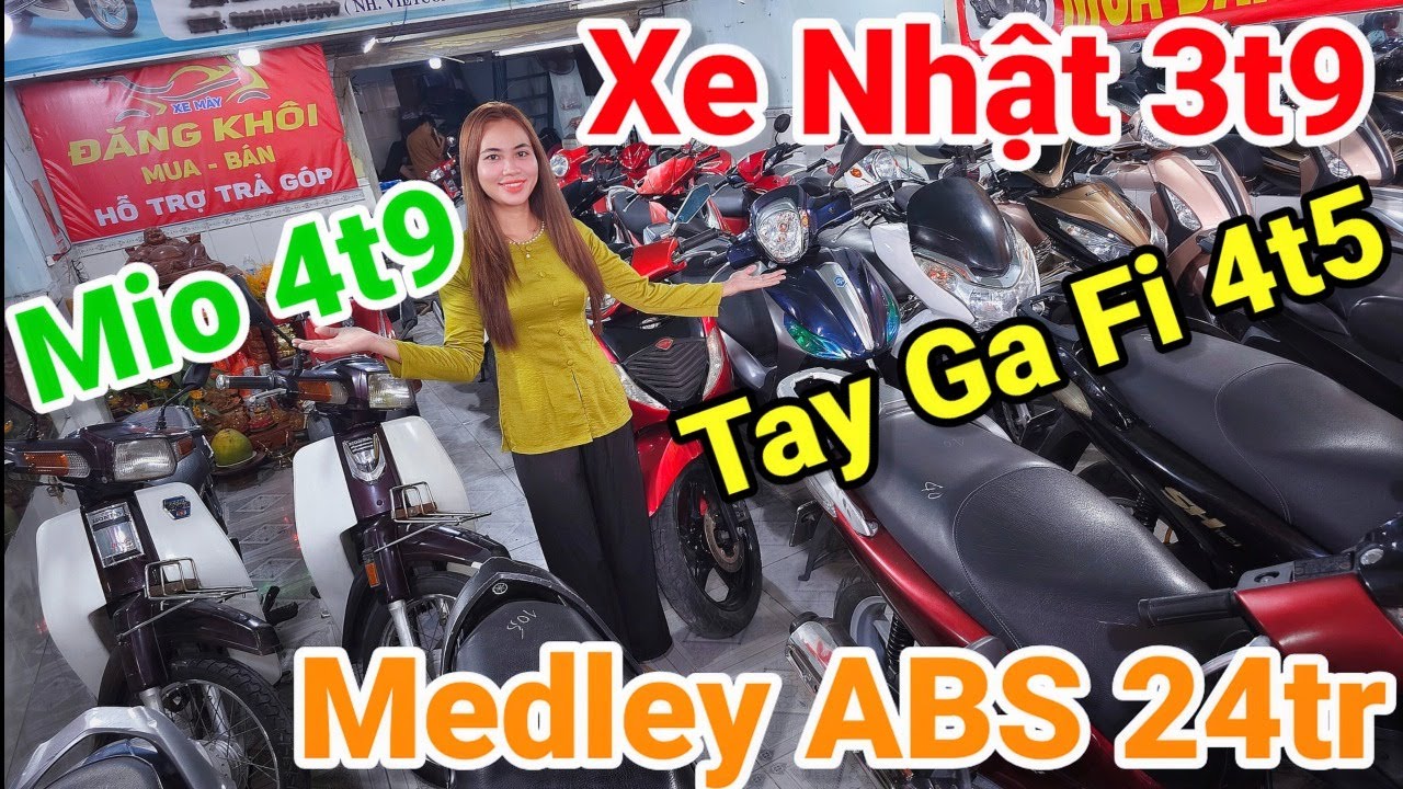 Cặp xe Nhật 3t9 Mio 4t9 Tay ga Fi 4t5 Medley ABS 24t SH Ý 32t SH Mode 28t9 ở xe cũ Đăng Khôi