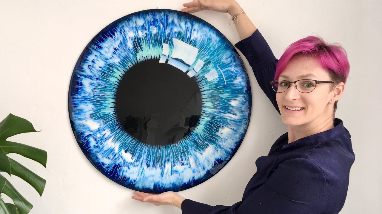 #159 HUGE EYE FLUIDART PAINTING TUTORIAL - acrylic pour art #fluidart #eye #painting #acrylicpouring