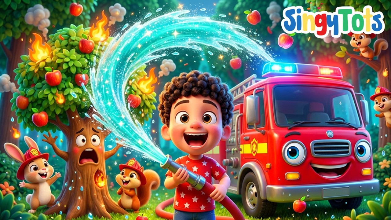 Fire Truck Song 🚒 Wee-oo Rescue Team 🚨 Brave Heroes for Kids