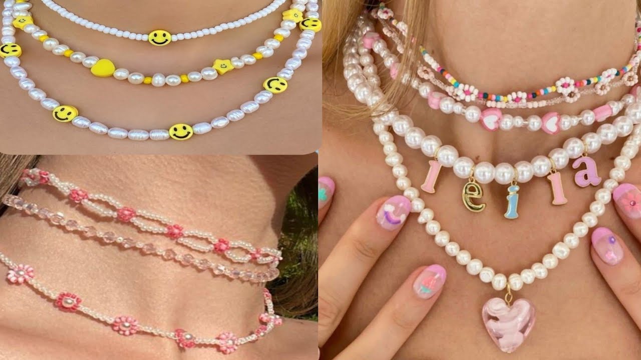 Como hacer tus  propios collares Aesthetic 4 ideas para crear TUS PROPIOS ACCESORIOS