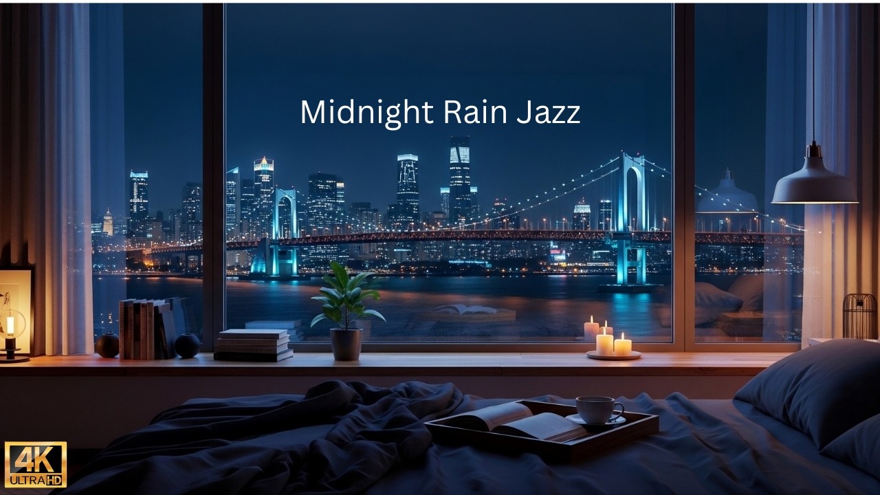 Midnight Rain Sleep Jazz &ndash; Deep Night Relaxation by the City Window
